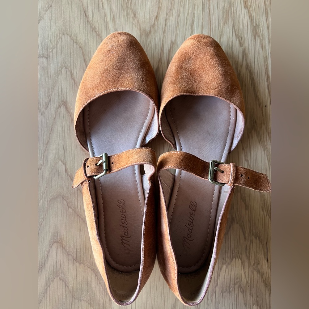 The Alina Mary-Jane Flat in Suede
